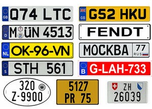 Licence plate Pré-Cut