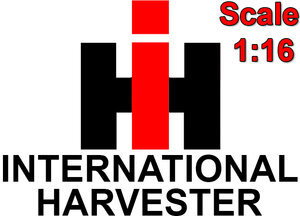 IH International Harvester Pré-Cut Decals Scale 1:16