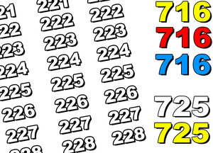 Numbers Pré-Cut decals