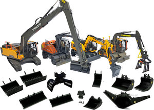 Mobile & crawler cranes with S6/S60 quick coupler, buckets & others