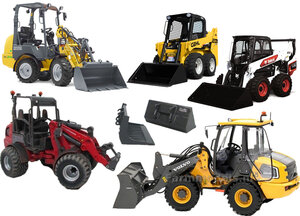 Mini shovels and skid steer loaders, buckets and others
