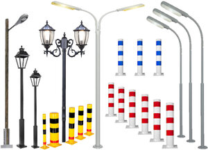 Beschermpalen, Lantaarnpalen en Straatverlichting