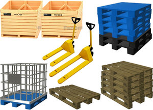 Pallets, Kuubskisten, kratten & pompwagens
