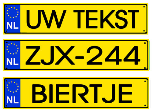 NL Licence plate Pré-Cut