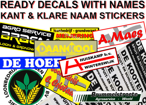 Kant & klare (Bedrijfs-) NAAM Stickers Pré-Cut Decals