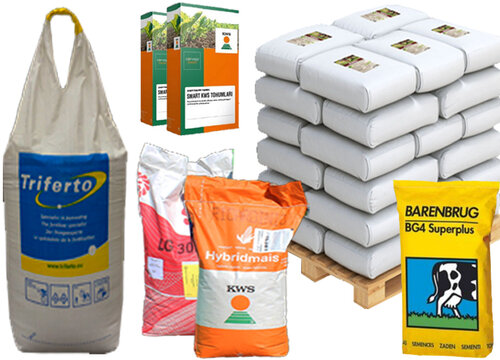 Zaadzakken, pallets met zaaigoed & Big Bags Kunstmest