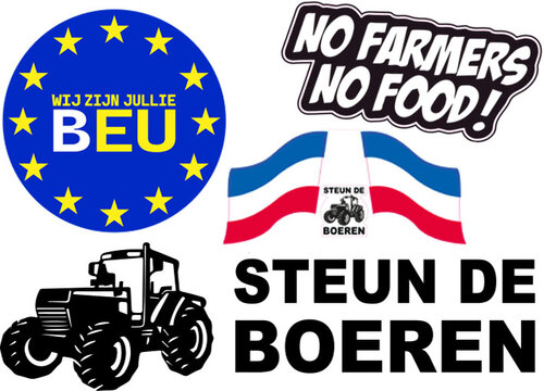 (BOEREN) PROTEST Stickers