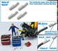 4x MAN koppelingen, geschikt voor hydroliek leiding van Ø 0.8 mm  3D geprint kunststof aluminium gespoten geleverd 1:32     