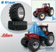 Ø 61 x 25 mm: CASE IH 1455 & IH SCHUCO: 2x Brede Banden + ALUMINIUM velgen BLANK geleverd 1:32 Farmmodels Custom Line Series 