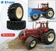 Ø 61 x 25 mm: CASE IH 1455 & IH WIKING: 2x Brede Banden + ALU. velgen IH CREME Gespoten geleverd 1:32 Farmmodels Custom Line Series     
