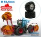 Ø 53.5 x 32.3 mm: Fendt Xylon WeiseToys: 2x Lage Druk Brede Achteras banden + ALUMINIUM velgen BLANK geleverd 1:32 Farmmodels Custom Line Series
