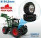 Ø 54.2 x 22.7 mm: Fendt Xylon WeiseToys: 2x Brede Achteras banden + ALUMINIUM velgen BLANK geleverd 1:32 Farmmodels Custom Line Series