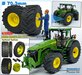 Ø 70.3 x 30.4 mm: JOHN DEERE 8R 410: 2x Michelin Axiobib2 Banden + RESIN Velgen JD GEEL GESPOTEN geleverd 1:32    Farmmodels Premium Line Series  