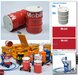 2x MOBIL OLIEDRUMS + 3x losse doppen OLIEDRUMS Resin WIT GLANS gespoten geleverd + MOBIL Pré-Cut Decal stickersets 1:32