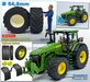 Ø 54.8 x 25.8 mm: JD 8R 410: 2x Michelin Axiobib2 Banden + RESIN Velgen BLANK Geleverd 1:32    Farmmodels Premium Line Series 