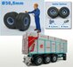 Ø 38.5 x 19.5 mm: 2x Michelin banden Cargo Xbib 560/60 r22.5 met RESIN velgen  1:32 