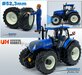 Ø 52.3 x 24.2 mm: NEW HOLLAND T7.300 BLUE UH: 2x Brede Banden + ALU. Velgen NEW HOLLAND WIT Gespoten 1:32 Farmmodels Custom Line Series  