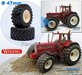Ø 47 x 20.5 mm: IH International Harvester WIKING: 2x Brede Banden + ALUMINIUM velgen IH CREME gespoten geleverd 1:32 Farmmodels Custom Line Series  