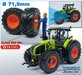 Ø 71.9 mm: CLAAS 950/ 960 Wiking: 2x Vredestein Banden Kunststof Velgen CLAAS ORANJE Gespoten  1:32   Farmmodels Custom Line Series  