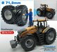 Ø 71.9 mm: CHALLENGER 1050 Wiking: 2x Vredestein Banden Kunststof Velgen ALUMINIUM METALIC Gespoten  1:32   Farmmodels Custom Line Series  