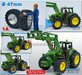 Ø 47 x 20.5 mm: JOHN DEERE 6930/ 7430 Wiking: 2x Brede Banden (nr. 1A) + ALUMINIUM velgen BLANK geleverd 1:32 Farmmodels Custom Line Series 
