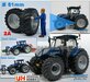 Ø 61 x 25 mm: NH T7.210 & T7.225: 2x Brede Banden (nr. 2A) + ALUMINIUM velgen ALUMINIUM METALIC Gespoten geleverd 1:32 Farmmodels Custom Line Series 