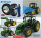 Ø 61 x 25 mm: JOHN DEERE 6125 Wiking: 2x Brede Banden (nr. 2A) + ALUMINIUM velgen BLANK geleverd 1:32 Farmmodels Custom Line Series