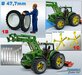 Ø 45.7 x 7.5 mm: 2x CULTUUR BANDEN (nr. 1B) met ALUMINIUM DUBBELLUCHT VELGEN, velgen NH-WIT Gespoten geleverd 1:32 Farmmodels Custom Line Series.