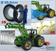 Ø 59.6 x 8.7 mm: 2x CULTUUR BANDEN (nr. 2B) met ALUMINIUM DUBBELLUCHT VELGEN, velgen ALU-METALIC Gespoten geleverd 1:32 Farmmodels Custom Line Series.