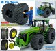 Ø 70.3 x 30.4 mm: JOHN DEERE 8R 410: 2x Michelin Axiobib2 Banden + RESIN Velgen ZWART GLANS gespoten geleverd 1:32  Farmmodels Premium Line Series  