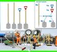 BOUWKIT: 4x SCHEP/ BATS set + 2x HANDVATEN + 5x HOUTEN STELEN Ø 1.6-1.7mm Materiaal Resin ALU.-CHROOM/ ROOD/ BLAUW Gespoten geleverd 1:32