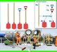 BOUWKIT: 4x SCHEP/ BATS set ROOD + 2x HANDVATEN ROOD/ BLAUW + 5x HOUTEN STELEN Ø 1.6-1.7mm Mat. Resin ALU.-CHROOM Gespoten geleverd 1:32