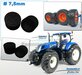 2x CASE IH/ NH Eindvertragingen/ Planeetkappen Ø 7.5 mm  Resin ZWART GLANS gespoten geleverd 1:32 Farmmodels Custom Line