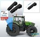 FENDT 942 Wiking ACHTERAS: 2x Vario Grip Afdekkappen set t.b.v. Luchtsysteem ACHTERAS t.b.v. Michelin Axiobib2  Materiaal RESIN ZWART GLANS Gespoten geleverd 1:32 