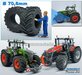 Ø 70.6 x 30.4 mm: 2x Michelin Axiobib2 Banden ZONDER Velgen. Velggat band ong.: Ø 36.6 mm   1:32    Farmmodels  Premium Line Series  