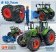 Ø 61.7x 29.9 mm: Fendt 620 UH: 2x Brede banden + ALUMINIUM velgen FENDT  TERRA-RED ROOD Gespoten geleverd 1:32 Farmmodels Custom Line Series 