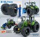 Ø 61.7x 29.9 mm: Fendt 620 UH: 2x Brede banden + ALUMINIUM velgen ZWART GLANS Gespoten geleverd 1:32 Farmmodels Custom Line Series 