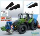 FENDT 618/ 620  UH ACHTERAS: 2x Vario Grip Afdekkappen t.b.v. Luchtsysteem ACHTERAS t.b.v. Trelleborg Resin ZWART GLANS Gespoten geleverd 1:32    761750-V