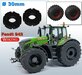 Ø30 mm x 8 mm hoog: 2x FENDT 942 Wiking WIELGEWICHTEN  Materiaal: Resin ZWART GLANS Gespoten geleverd  1:32   Farmmodels Premium Line  