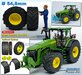 Ø 54.8 x 25.8 mm: JD 8R 410: 2x Michelin Axiobib2 Banden + RESIN Velgen JOHN DEERE GEEL gespoten  1:32  Farmmodels Premium Line Series 