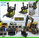 BOUWKIT: Engcon EC219 Draaikantelstuk met gripper S60 Koppeling naar S60 koppeling. Materiaal: Resin ZWART GLANS en GEEL Gespoten geleverd 1:32 