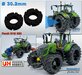 Ø30.2 mm x 8.2 mm hoog: 2x FENDT 620 UH WIELGEWICHTEN voor velgen met brede Trelleborg banden Resin ZWART GLANS Gespoten geleverd  1:32   Farmmodels Premium Line  