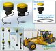 2x TOPCON GPS GR-i3 Machine Ontvangers + zwarte stroomdraad  RESIN onderdelen TOPCON BRUIN/ GRIJS & GEEL Gespoten geleverd  1:32                