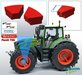 FENDT 728 Wiking VOORAS: 2x Vario Grip Afdekkappen set t.b.v. Luchtsysteem VOORAS t.b.v. Michelin Axiobib2  Materiaal RESIN FENDT TERRA-RED ROOD Gespoten geleverd 1:32 