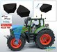 FENDT 728 Wiking VOORAS: 2x Vario Grip Afdekkappen set t.b.v. Luchtsysteem VOORAS t.b.v. Michelin Axiobib2  Materiaal RESIN ZWART GLANS Gespoten geleverd 1:32 