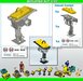 BOUWKIT: WACKER NEUSON SLEUVENSTAMPER  Materiaal Resin GEEL/ ALUMINIUM Gespoten Geleverd  + WACKER NEUSON Pré-Cut Decal stickerset  1:32