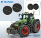 2x Eindvertragingen/ Planeetkappen Ø 10.7 mm (o.a. voor Fendt 926 Gen II)  RESIN FENDT GRIJS Geleverd, zelf in de gewenste kleur te spuiten 1:32 