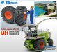 Ø 58 x 28 mm: Claas Jaguar 860/ 880 UH: 2x Brede (vooras) banden + ALU. velgen CLAAS ORANJE geleverd 1:32   Custom Line Series                     
