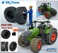 Ø 56.7 x 26.1 mm: FENDT 1052 UH: 2x Michelin Axiobib2 Banden + RESIN Velgen ZWART GLANS Gespoten geleverd 1:32    Farmmodels Premium Line Series 