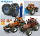 Ø 58.5 mm: FIAT 1580/ 160-90 van ROS: 2x ACHTERAS Banden met RESIN 8 GAATS-Velgen BLANK geleverd  1:32   Farmmodels Custom Line Series  